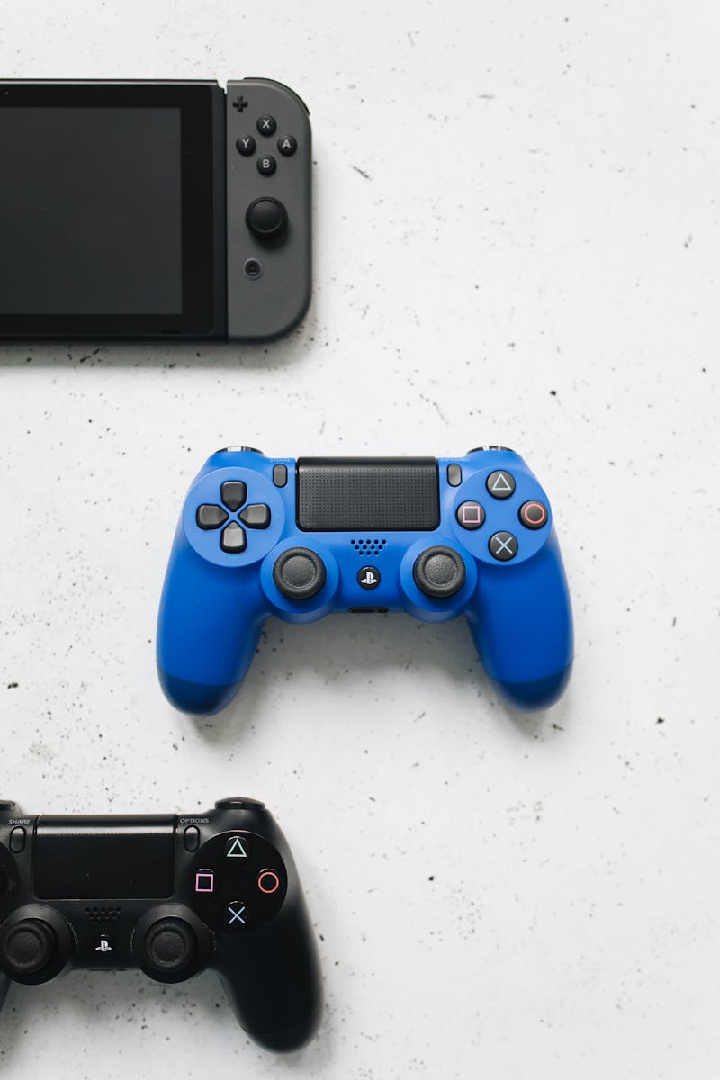 Blue Sony Ps 4 Game Controller